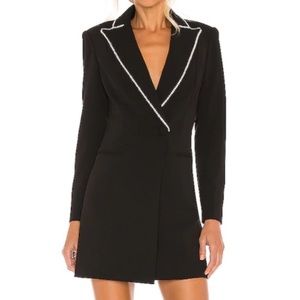 Jay Godfrey Ace Blazer rhinestone trim blazer dress